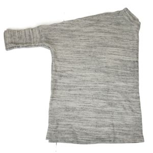 Carly Jean Los Angeles Oversized Cropped Sweater gray size small